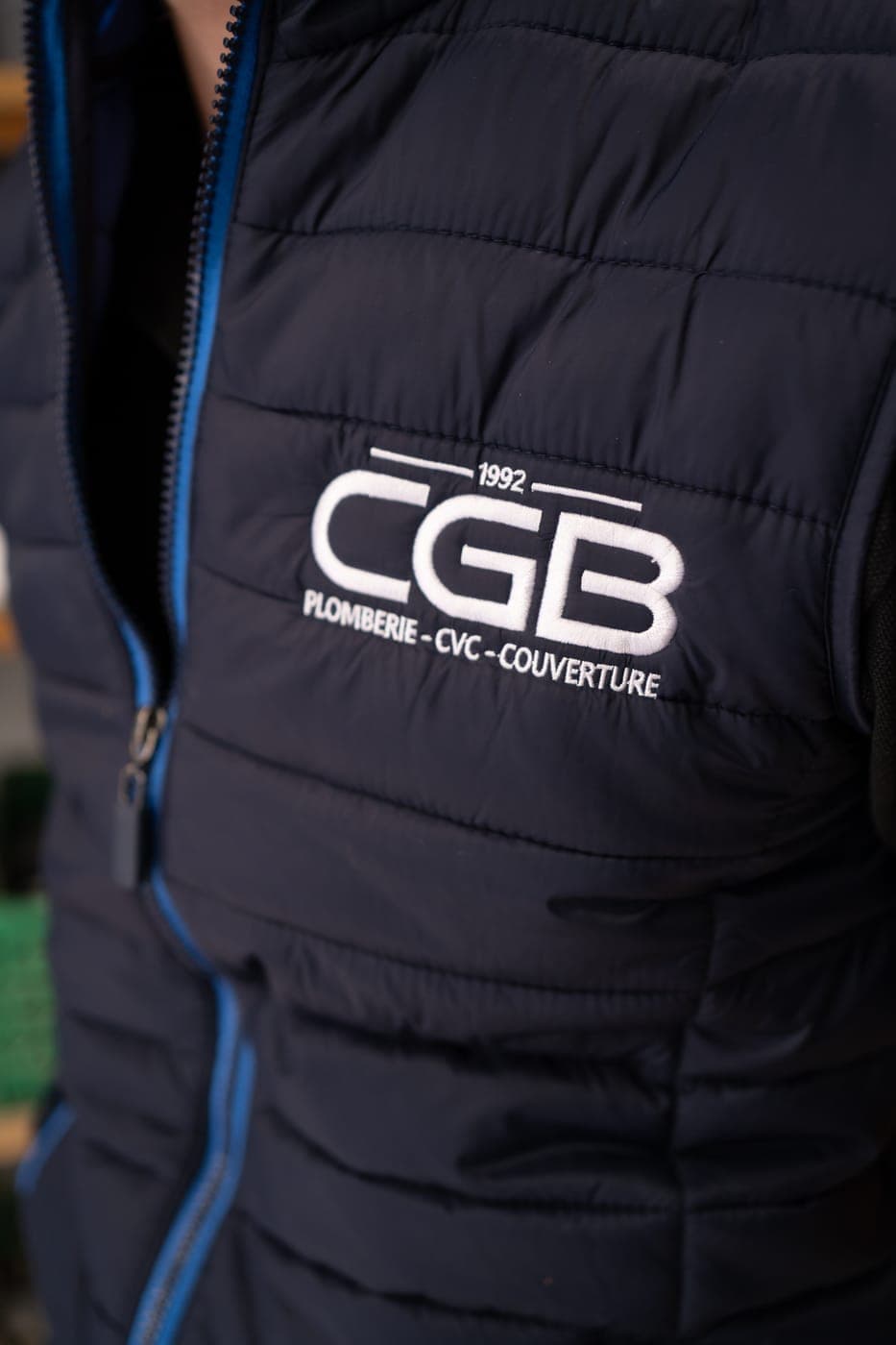 Veste brodée C.G.B Plomberie, plomberie, CVC